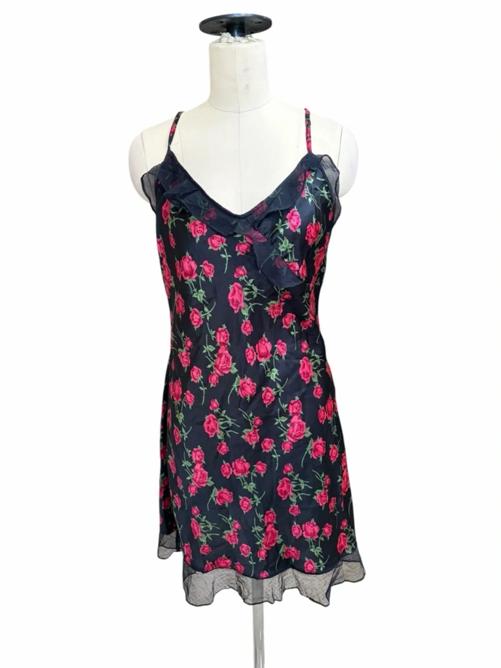 Vintage Black Label Silk Betsy Johnson mini dress size large